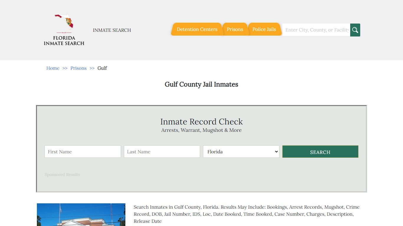 Gulf County Jail Inmates | Florida Inmate Search